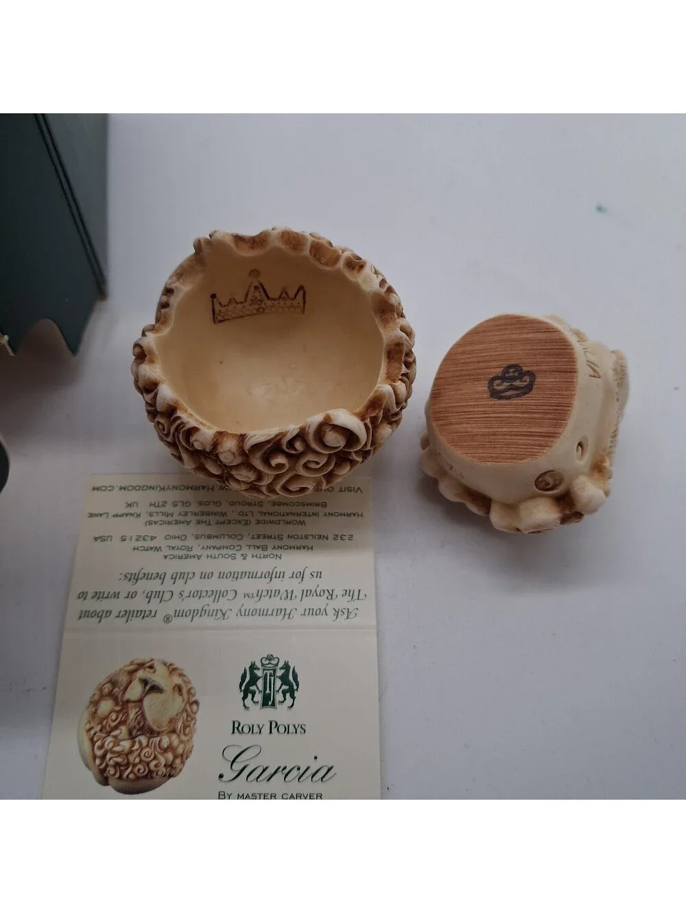 Harmony Kingdom Roly Polys Garcia Lion Adam Binder Trinket Box w Box Card